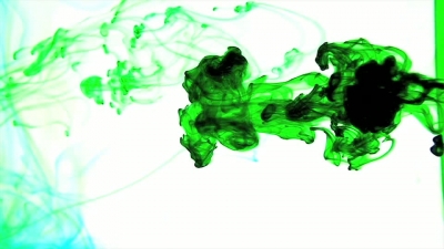 Green Ink in Water